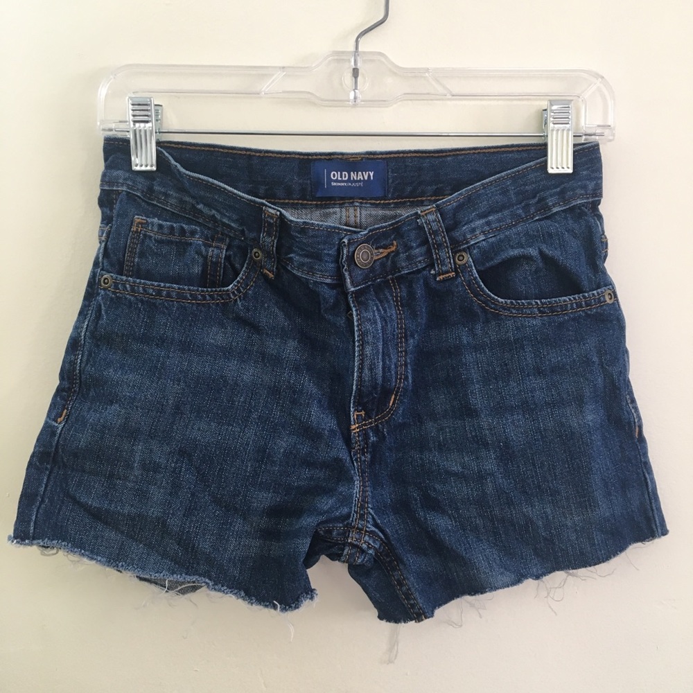 True blue denim shorts